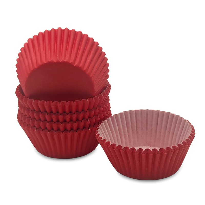Standard Baking Cups, Classic Red Greaseproof Festive Cupcake Liners, 150-Count