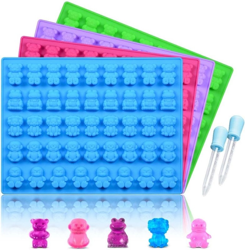 Silicone Candy Gummy Bear Molds - Chocolate Molds Including Bears, Frogs, Lio... gallery