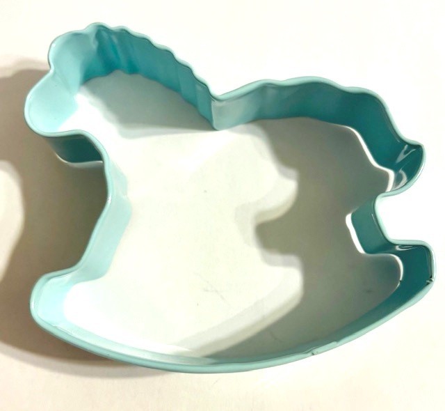 2 Wilton Cookie Cutters Baby Tee and Rocking Horse standard metal baby shower gallery