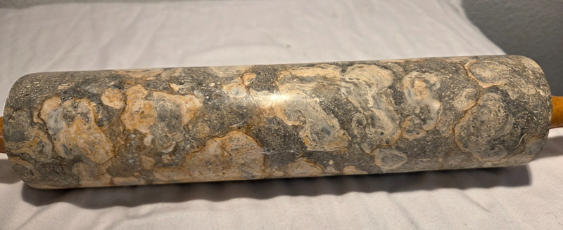 UNIQUE Multi-colored Natural Stone Marble/Quartzite polished 10” rolling pin gallery