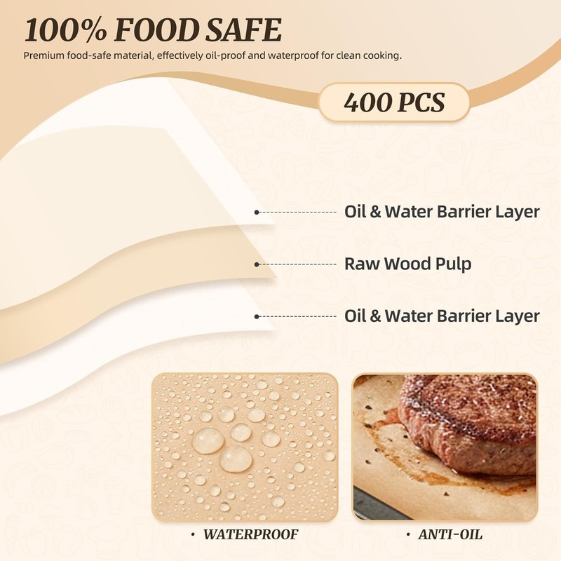 JAZB 400 Pcs Parchment Paper Sheets 12x 16 Inches, Pre Cut Parchment Paper gallery
