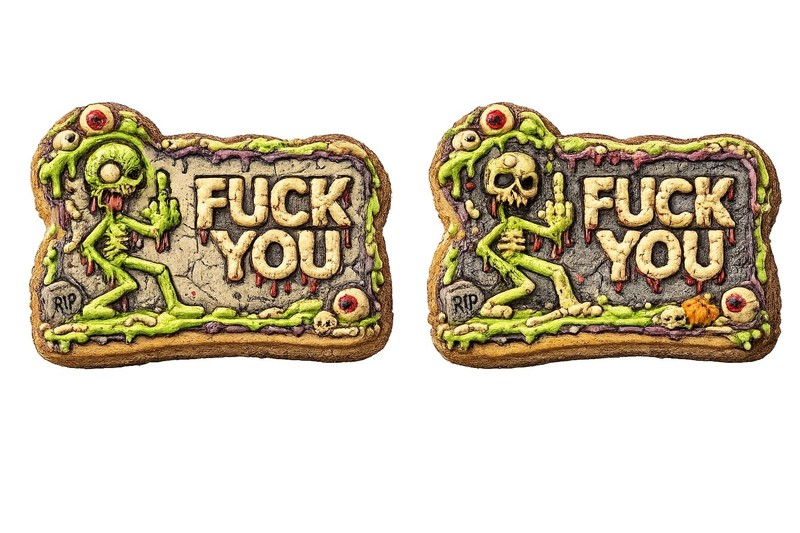Middle Finger Cuss Word Cookie Cutter & Stamp - 4x3.5" Fun Baking Design gallery
