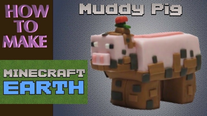 Handmade Cake Topper Decoration Muddy Pig from Minecraft Earth gallery