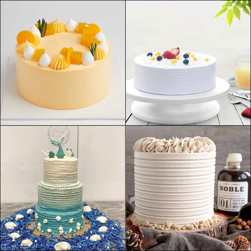 4 Pieces Large Clear Acrylic Cake Scraper Set Cakes Smoother Scraper Cake Str... gallery