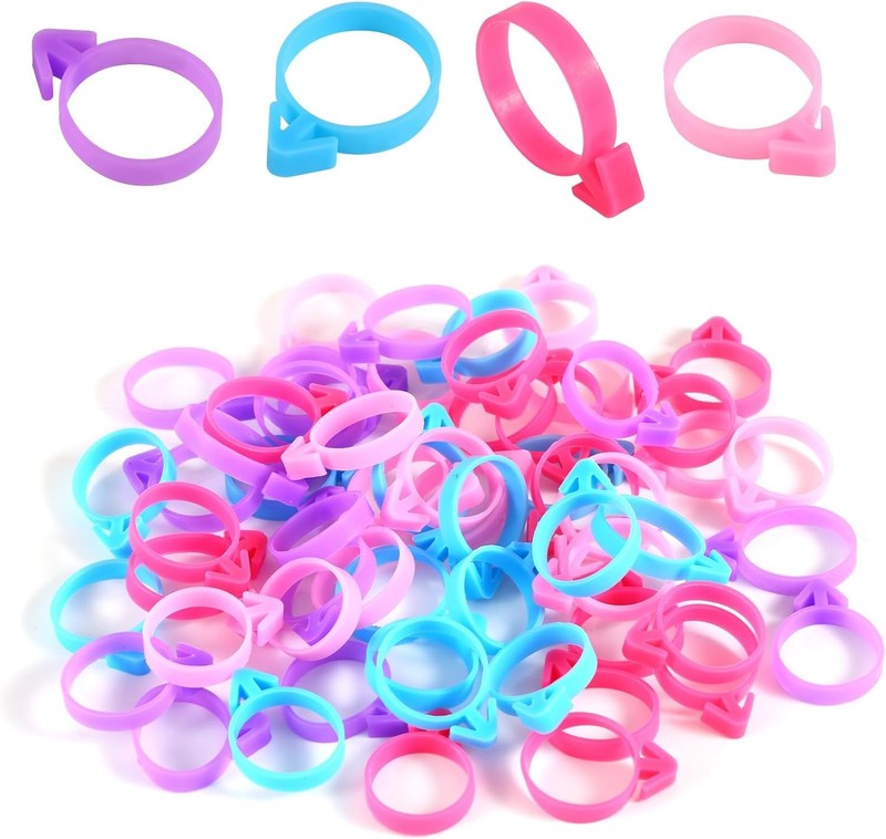 60pcs Pastry Bag Ties, Reusable Silicone Piping Bag Clips for Baking Decorating