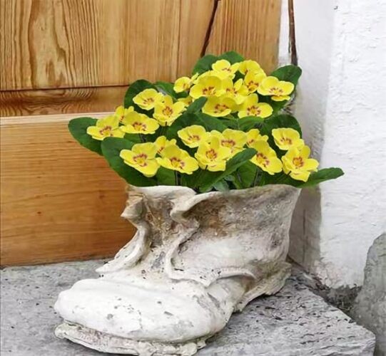 FERIAL 2PCS Artificial Pansy Flowers Spring Floral Arrangement Home Silk Yellow gallery