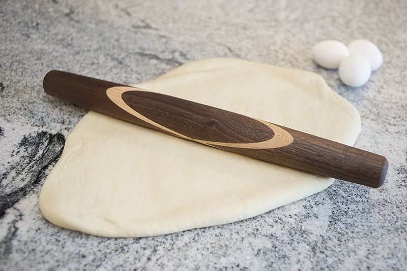 Top Notch Kitchenware Black Walnut Celtic Knot French Style Rolling Pin Tapered gallery