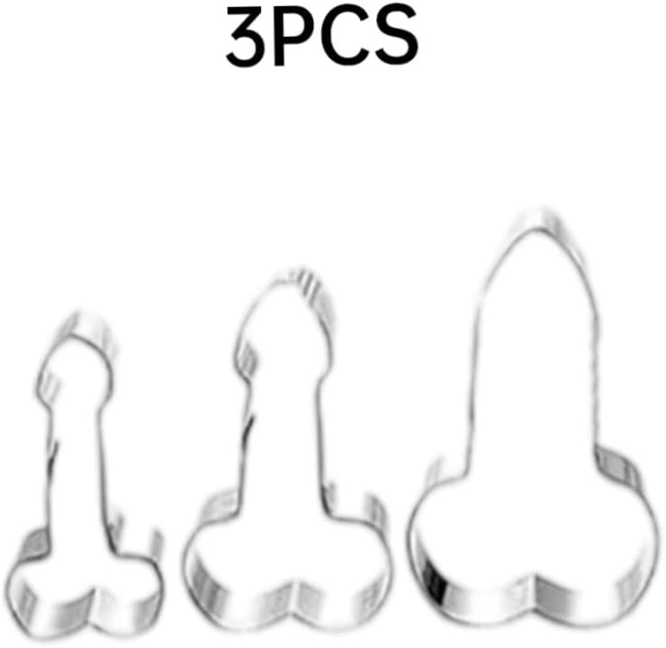 Stainless Steel Penis Cookie Cutter Set 3-Pack Fondant Biscuit Baking Craft gallery