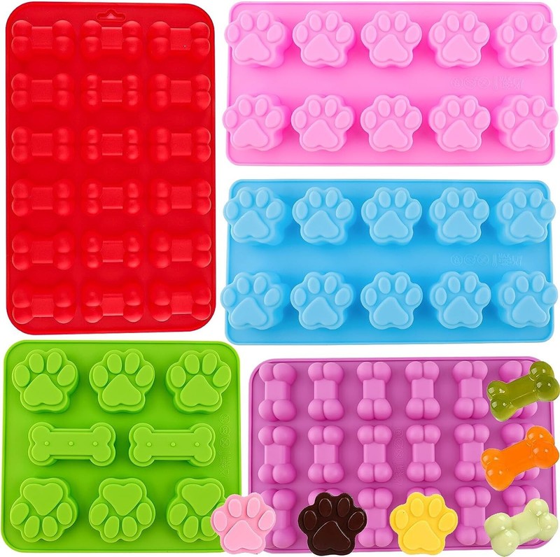 Puppy Dog Paw Bone Silicone Mold, Baking Mold, Used for Jelly, Candy, Chocola... gallery