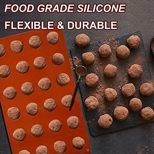 Mini 24-Cavity Semi Sphere Silicone Molds Non-Stick, 2 Packs Half Sphere Sili... gallery