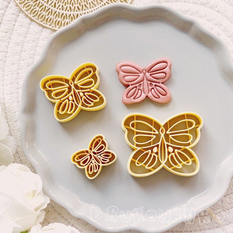 Moth Butterfly Insect 4 Polymer Clay Cutter For Earring Jewelry Making Micro