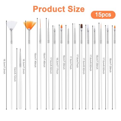 JJUNW 15 PCS Cake Decorating Brushes, Sugar Cookie Decorating Brushes Kit White gallery