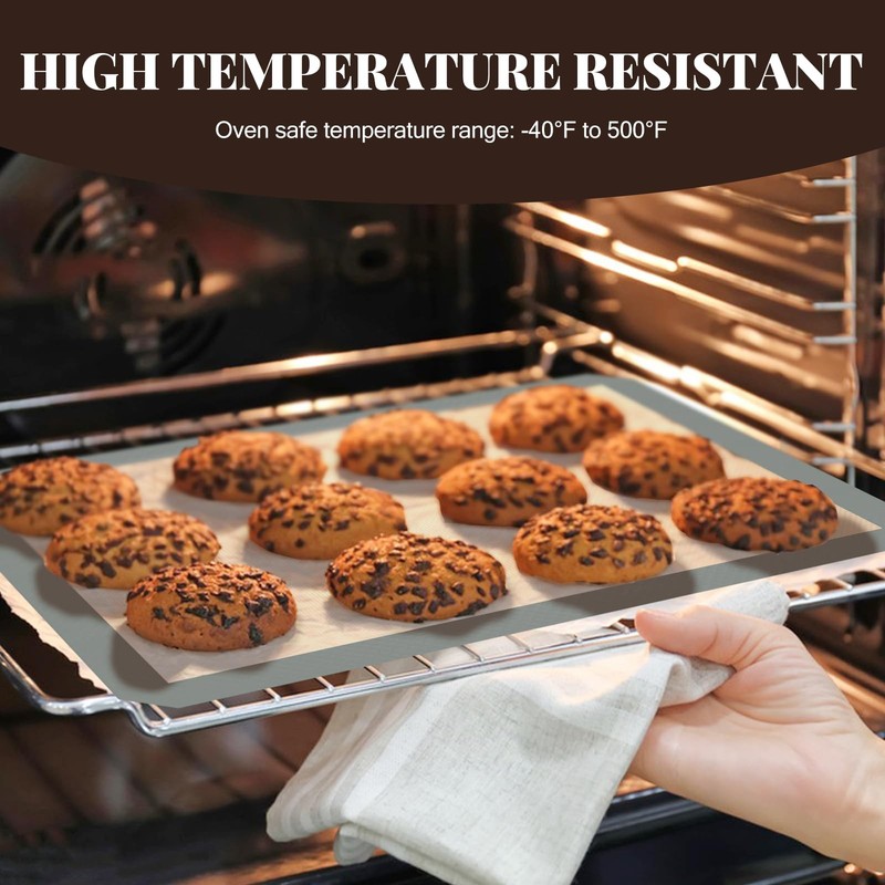 Silicone Baking Mat, 3 Pack Reusable 2 Half Sheets & 1 Quarter Sheet, Gray03 gallery