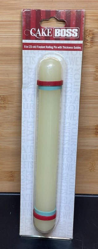 New CAKE BOSS FONDANT Roller W/ Thickness Guides For Cake Decorating 9 Inch