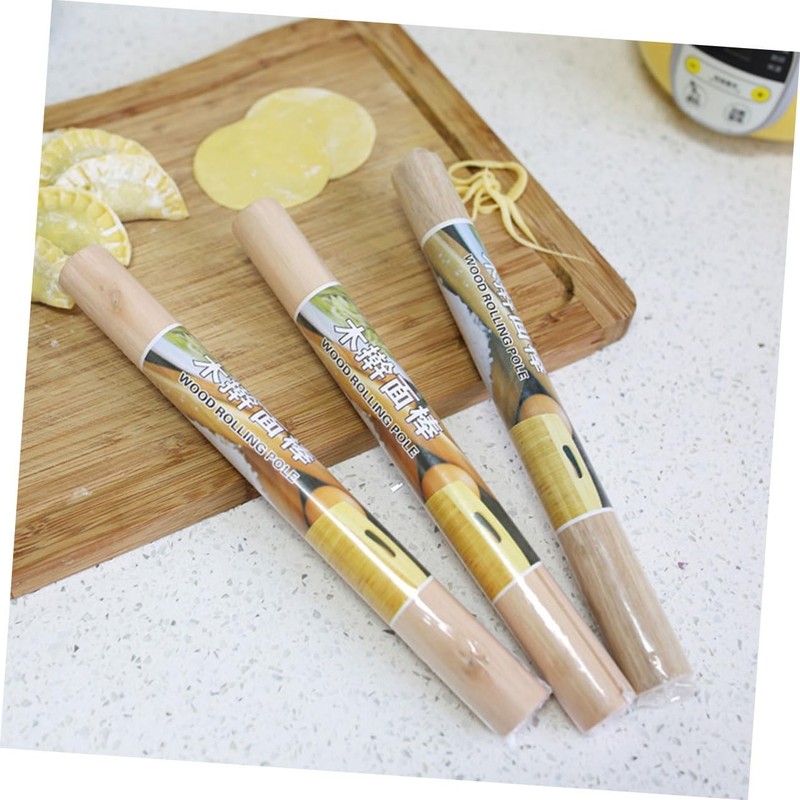 LABRIMP 10pcs Rolling Pin Wooden Dough Roller French 28X2.5cm, As Shown gallery