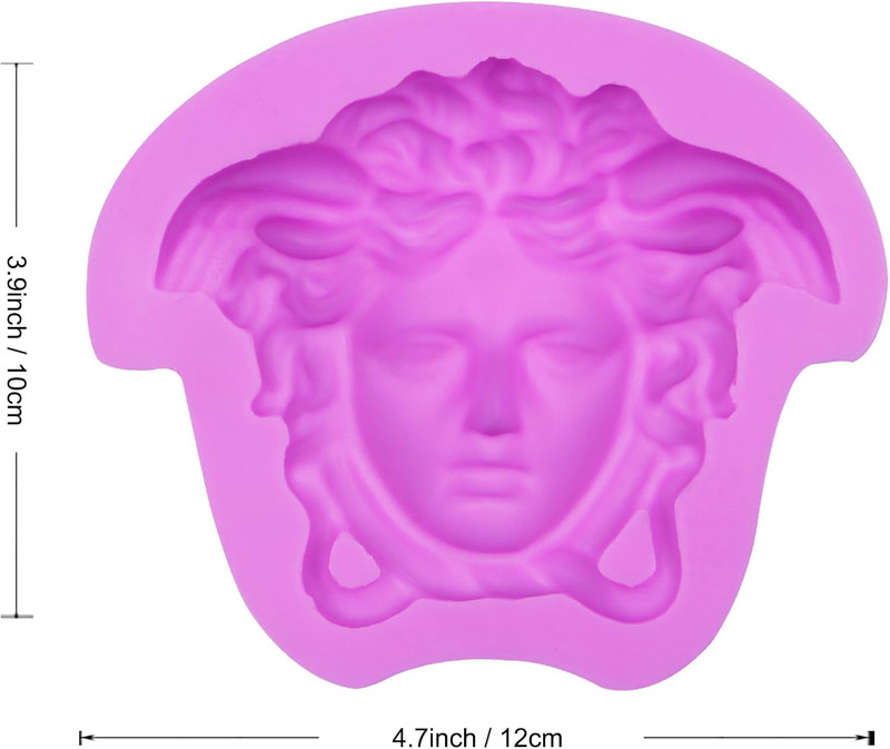 Medusa Fondant Molds, Mythology Goddess Chocolate Baking Mold, Cartoon Head Face gallery