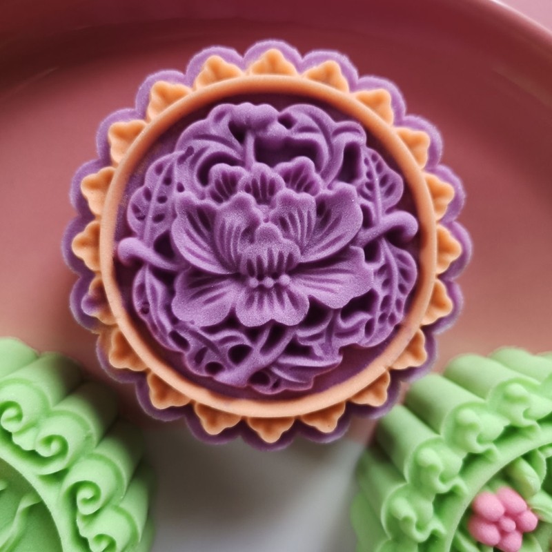 Plastic Material Mooncake Mold Flowers Shape Mooncake Stamps Mooncake Moulds gallery