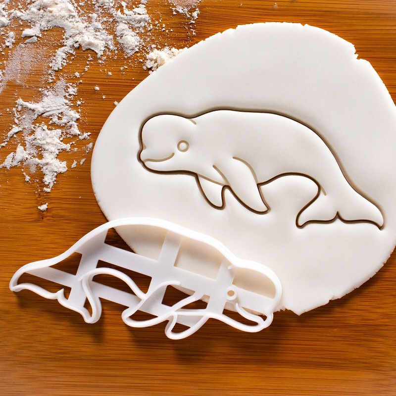 Beluga Whale Cookie Cutter – nautical animal arctic ocean wildlife baby shower