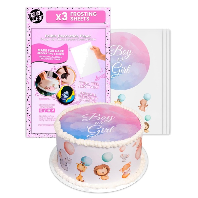 Frosting Sheets 8.5″ x 11″ – 3 Count – Edible Icing for Cake Decorating