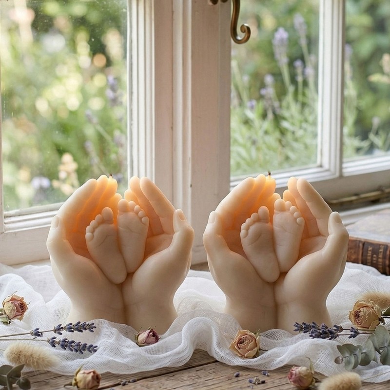 Infant Footprint Silicone Mold For Making Soap Baby Showers Gift gallery