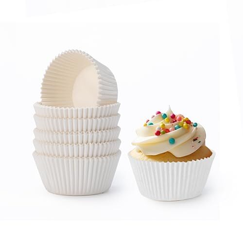 300 Pack Jumbo Cupcake Muffin Liners Greaseproof Large White Baking Cups