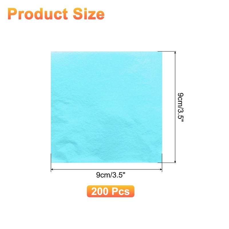200pcs Chocolate Bar Sheets 3.5"x3.5" Light Blue for Wrappers gallery