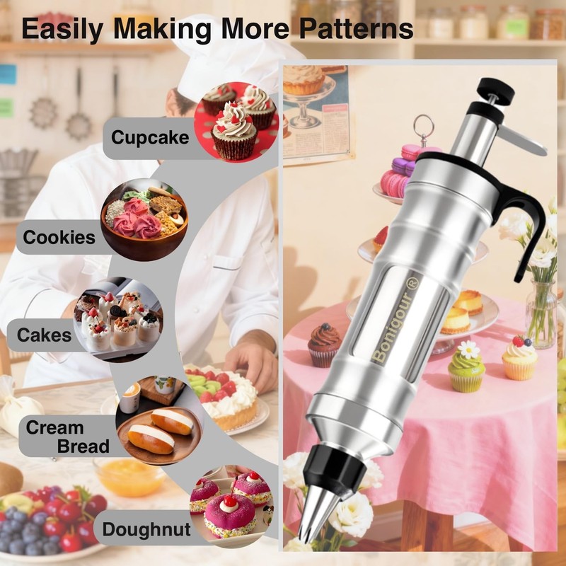 Dessert Decorating Syringe Set | Frosting Piping Kit Decorating Tools 6 Pipin... gallery