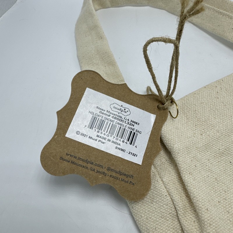 Mud Pie New With Tags Holidays Gnome Dangle Wine Bag #48600132H gallery