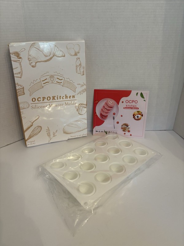 Ocpo Kitchen New Silicone Mousse Molds For Truffles 15 Cavity White Sealed