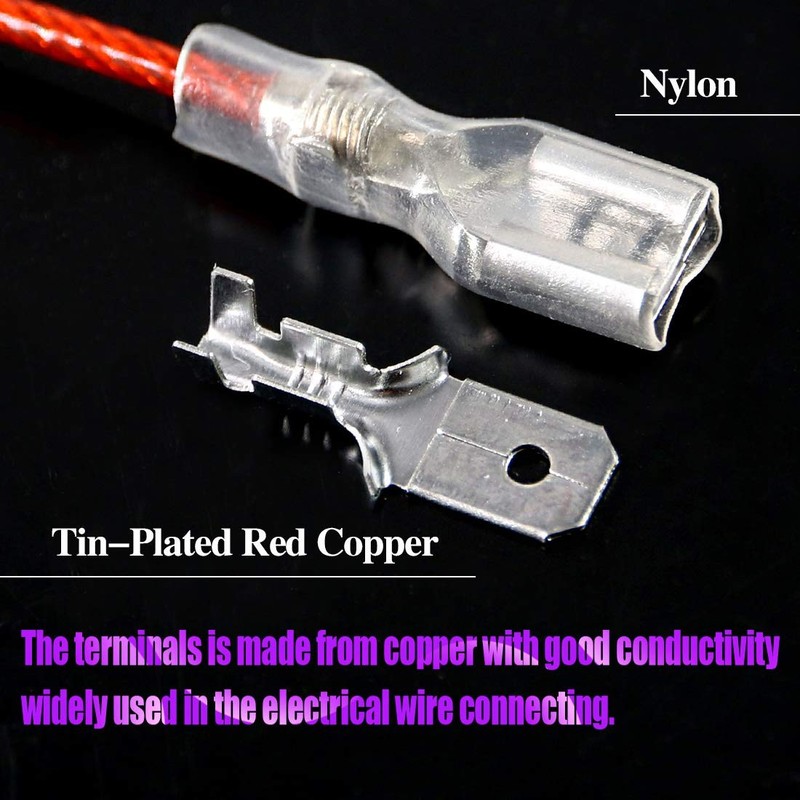 Swpeet 315Pcs 2.8/4.8/6.3mm Male and Female Spade Quick Connectors Wire Crimp Te gallery