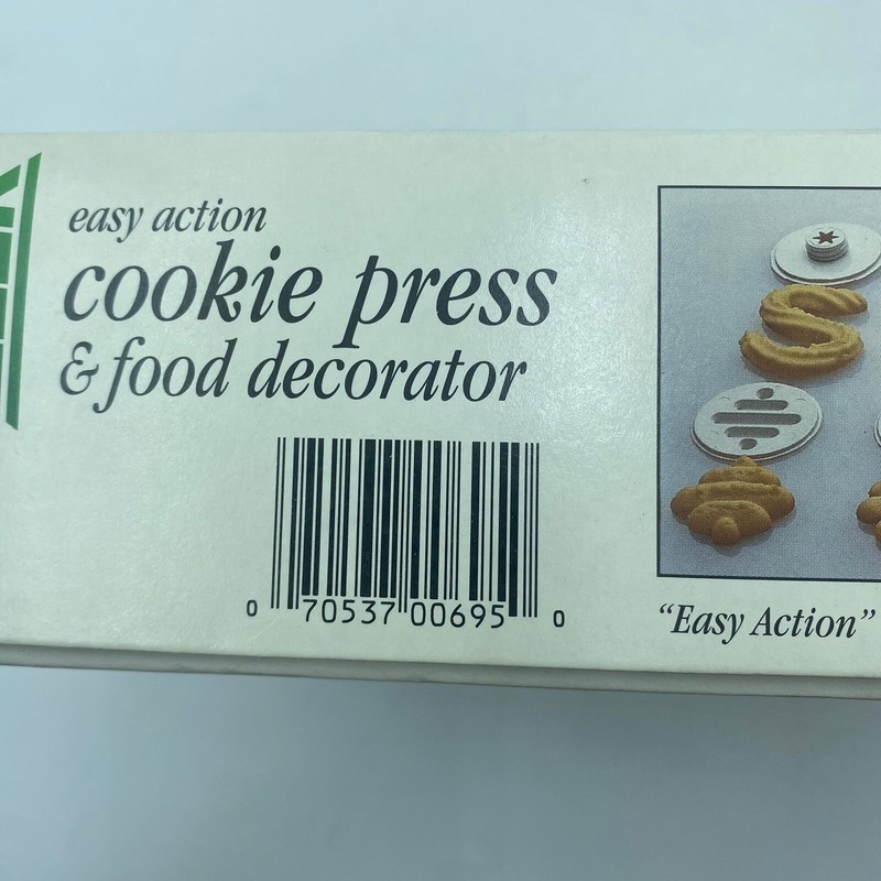 Vintage 1998 Hutzler Gerda Easy Action Cookie Press 10 Cookie Designs 6 Nozzles gallery