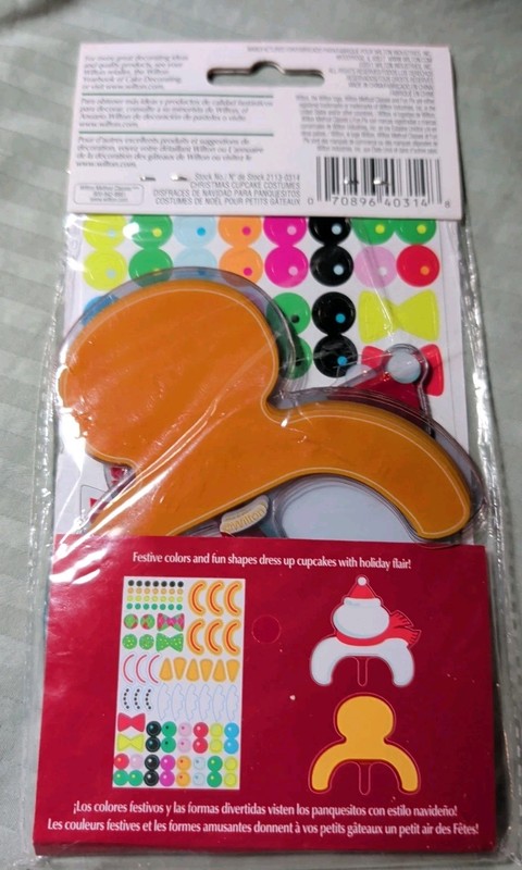 Wilton Fun Pix Cupcake Toppers Snowman Gingerbread Man Set of 12 Stickers NEW gallery