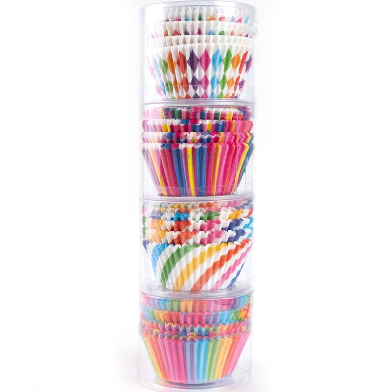 Cupcake Baking Paper Cups Muffin Cupcake Liners Colorful Rainbow Combo Dispos…