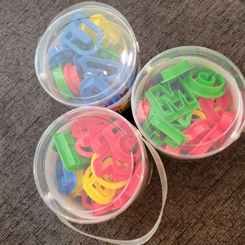 3 Alphabet and Numbers Cookie Cutter Set Way Celebrate! Assorted Colors 36 Ct