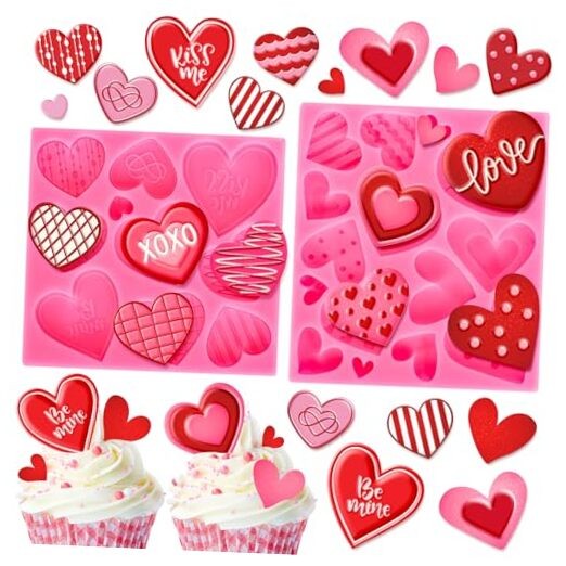 Valentine's Day Fondant Mold Love Silicone Chocolate Candy Mould Baking Hearts gallery