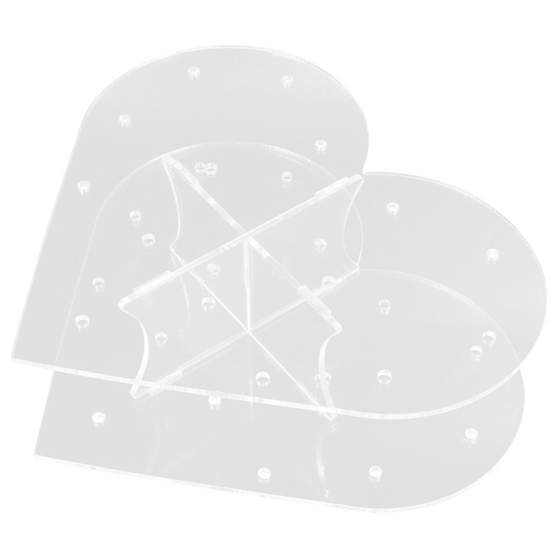 Acrylic Lollipop Stand For Wedding Heart Shaped 1Pcs 11X9.1X2.5In