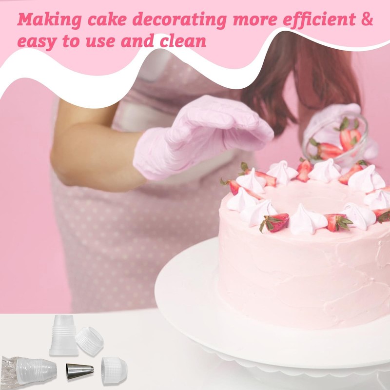 Piping Bag Couplers 10 PCS Small Transparent Plastic For Icing Nozzle Tips gallery