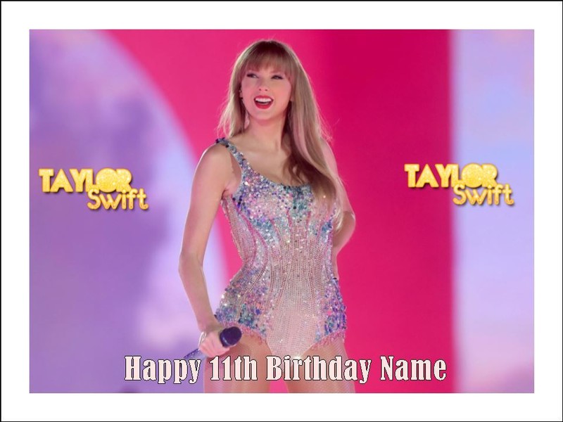 Music Taylor Swift Cake Topper Edible Icing Birthday Swiftie Cake Decoration