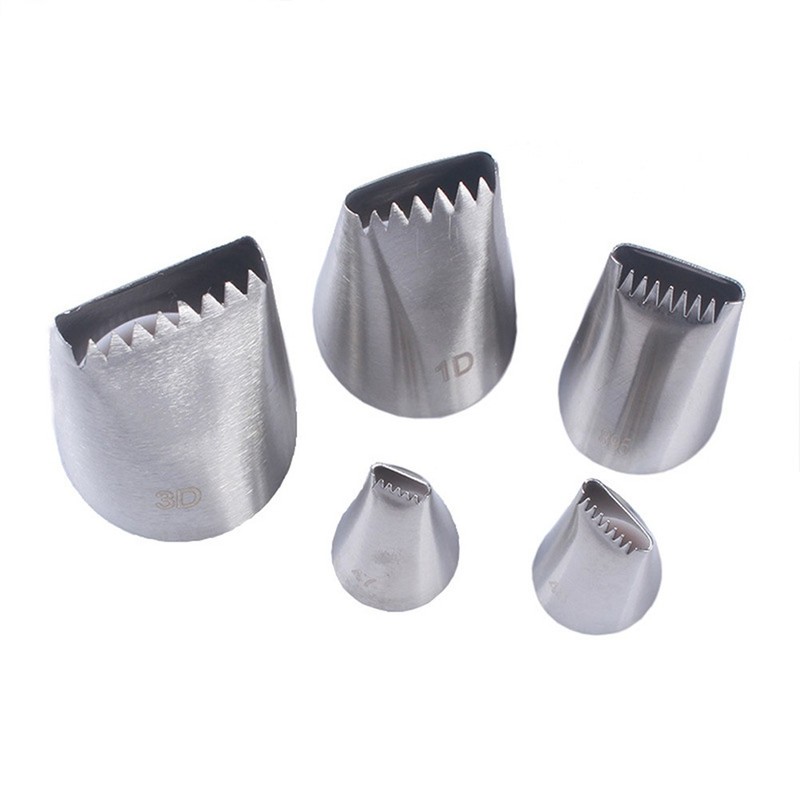 5 Pcs/Set Cake Nozzle Stainless Steel Decoration Decorating Item gallery