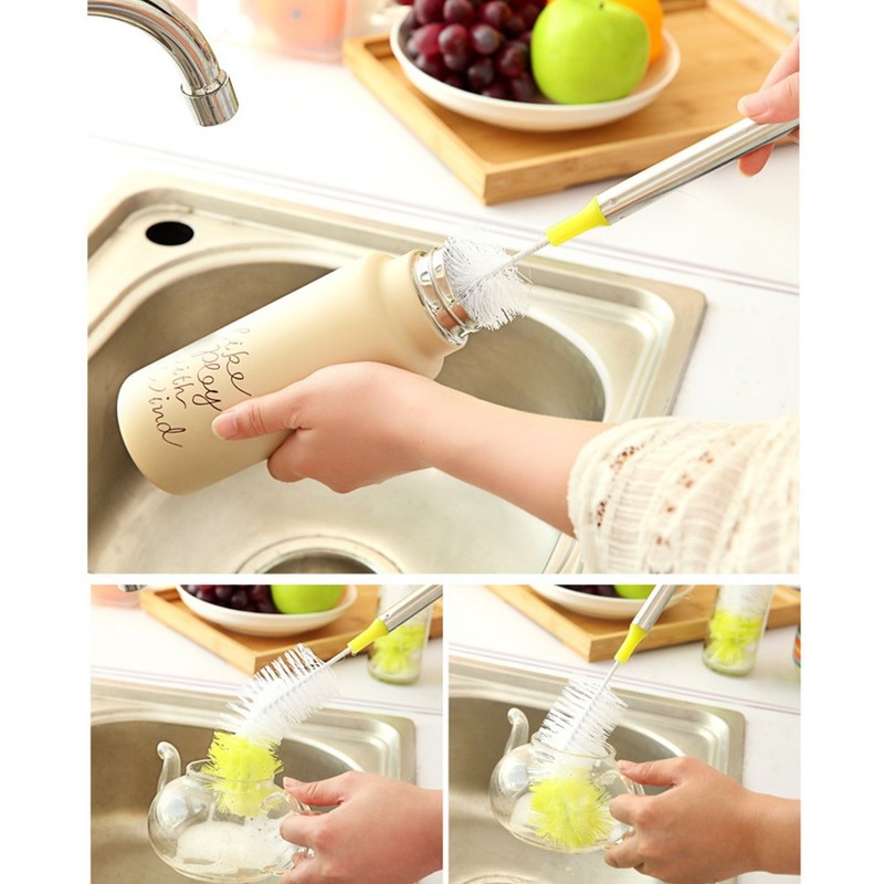 Round Bendable Handle Wash Cup Bottle Cleaning Nylon gallery