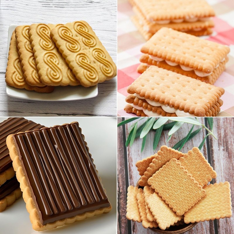 Stainless Steel Cookie Cutter Set, 6PCS Zigzag Rectangle Square Sandwiches Cu... gallery