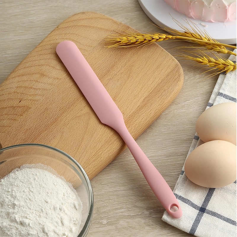 4 Pcs Silicone Jar Spatula Set - Long Handle Sourdough Scraper, Skinny Spatula f gallery