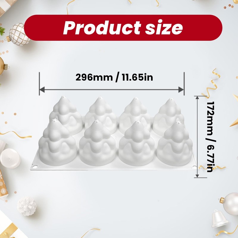 3D Christmas Tree Silicone Molds, Christmas Candy Molds, Large Size Baking Ca... gallery