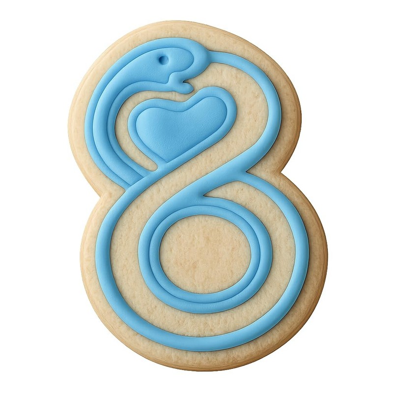Twisting Ouroboros Cookie Cutter & Stamp, Fondant & Clay – 4×3.1