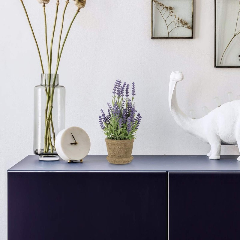 Milisten Small Artificial Lavender Plant In Pot 8.7 Faux Purple Lavender Flower gallery