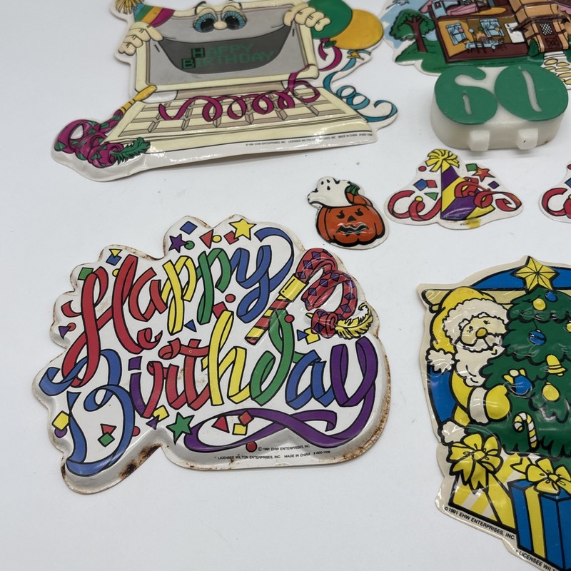 Vintage Wilton Cake Topper Lot 1991 Birthday Retirement Christmas Halloween gallery