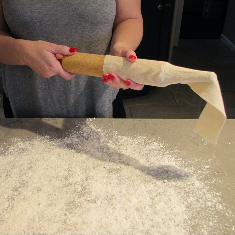 2pc Rolling Pin Cover Set Pastry Baking Roller Cloth Kitchen Tool Wrap Accessory gallery