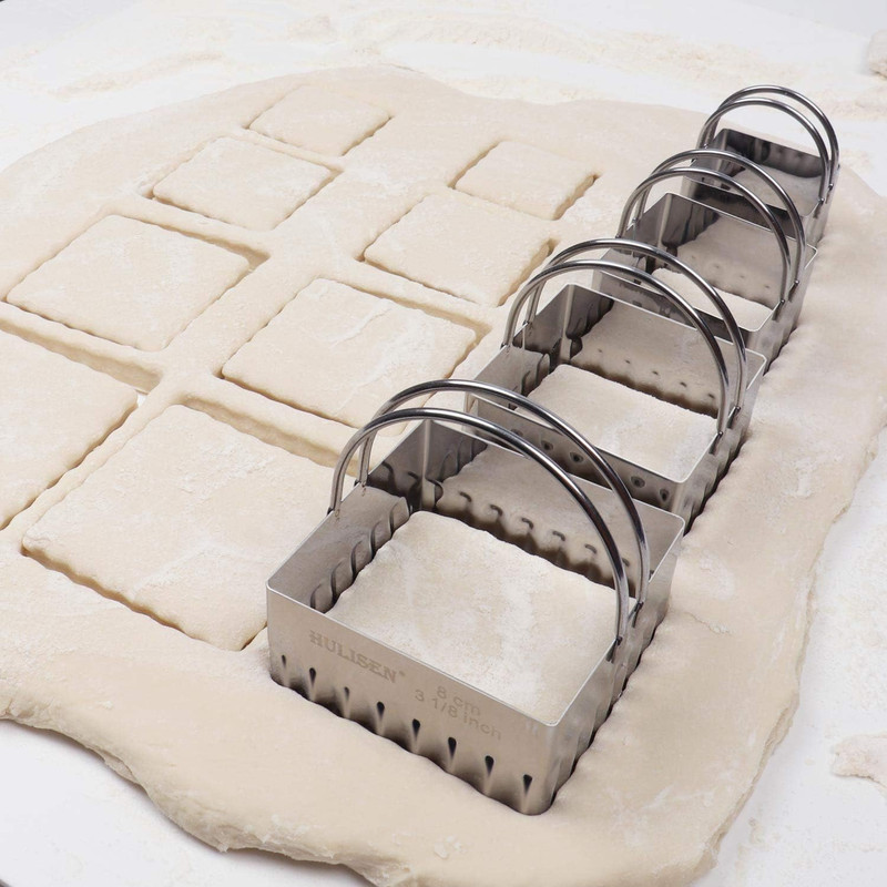 Square Biscuit Cutter Set (4 Pieces/Set), Stainless Steel Cookies Cutter with Ha gallery