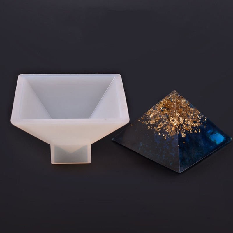 DIY Silicone Pyramid Mold Crystal Epoxy Fondant Cake Baking Tool gallery