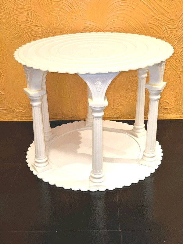 Vtg Wilton Roman Arched 6 Columns Tiered Wedding Cake Stand Set Separator 13″